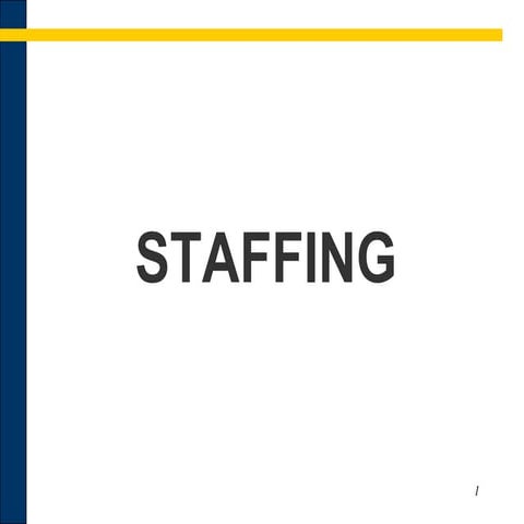 Chapter 5, 6, 7, 8  - staffing
