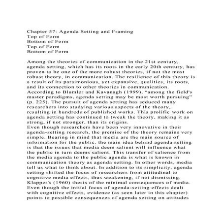 Chapter 57 Agenda Setting and Framing Top of FormBottom of Fo.docx