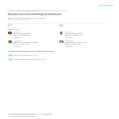 Business Process Modeling in Health