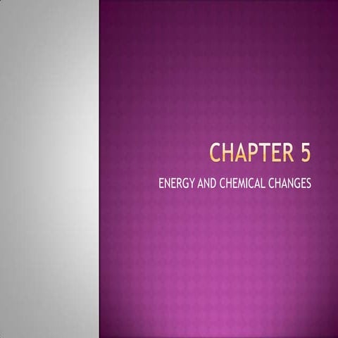 Chapter 5 chemical changes