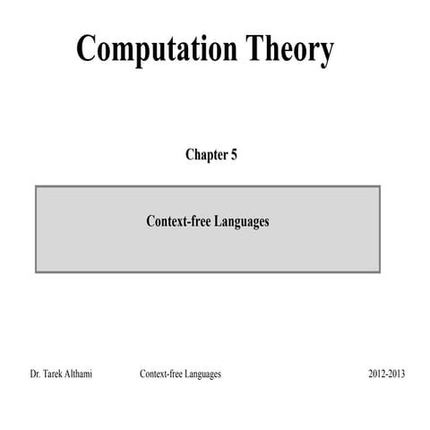 CONTEXT FREE GRAMMAR | PPTX