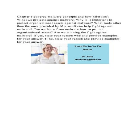 Chapter 5 covered malware concepts and how Microsoft Windows protect.docx