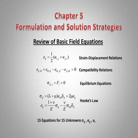 Chapter 5 formulation and solution strategies