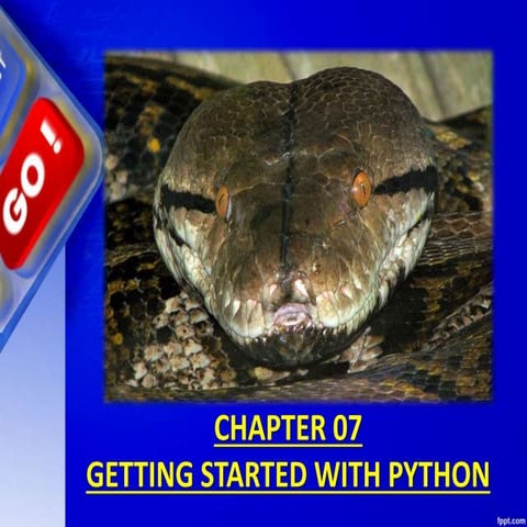 Chapter 5 Getting Started with Python.pptx | Programming Languages ...