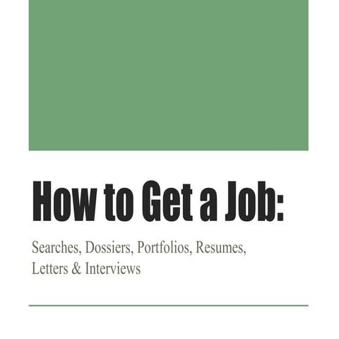 Chapter 5 how to get a job