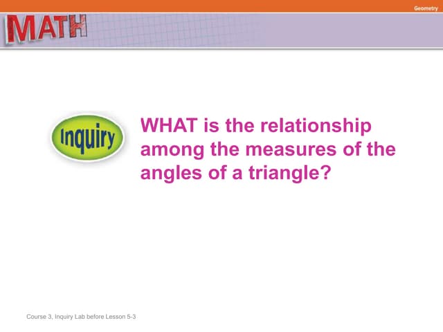 (8) Inquiry Lab - Triangles