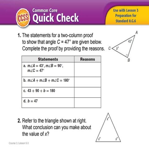 (8) Lesson 5.3 - Angles of Triangles