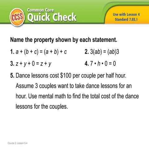 (7) Lesson 5.4 - The Distributive Property