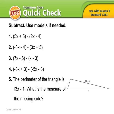 (7) Lesson 5.8 - Factor Linear Expressions