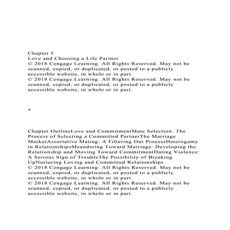 Chapter 5Love and Choosing a Life Partner© 2018 Cengag.docx