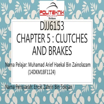 Chapter 5 : Clutches and Brakes