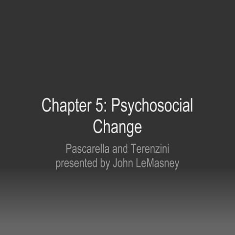 Chapter 5 Psychosocial Change