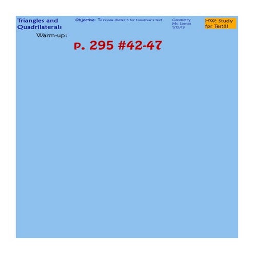 Chapter 5 review day