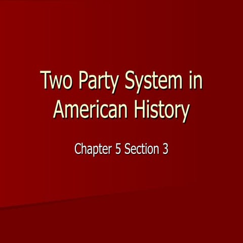 Chapter 5 section 3 (two party system in american history)