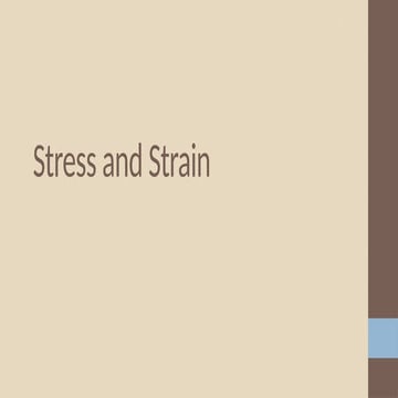 Stress and strain- mechanics of solid | PPTX