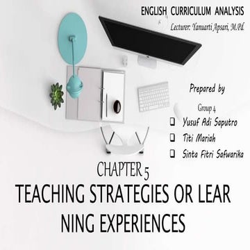 Chapter 5 teaching strategies or learning experiences