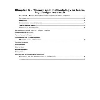 Chapter 5 theory and methodology 