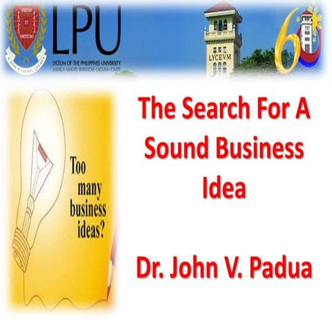 Chapter 5 The Search For A Sound Business Idea