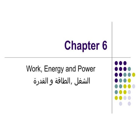 Chapter6: Work, Energy and Power