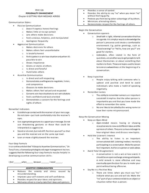 Assertive communication | PDF