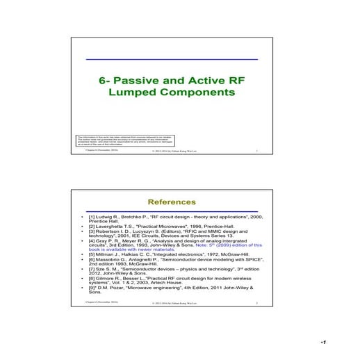 Chapter6 - Review of Passive and Active RF Lumped Components