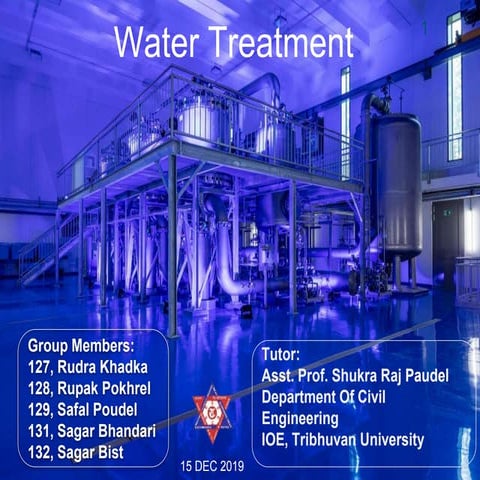 Water supply chapter 6 (Water Treatment)