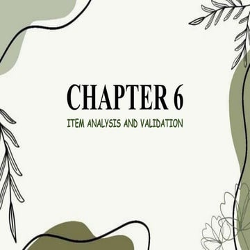 CHAPTER 6 Assessment of Learning 1