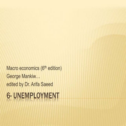 Macro economics, George Mankiw, 6- unemployment