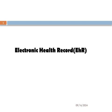 Chapter 6 Electronic health records pptx | PPTX