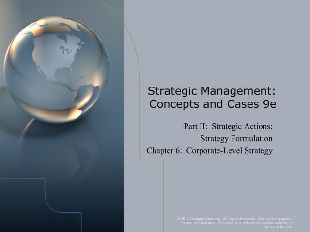 Chapter 6 corporate-level strategy