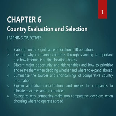 GBS CH 6 COUNTRY EVALUATION AND SELECTION 