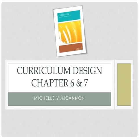 Chapter 6  curriculum design