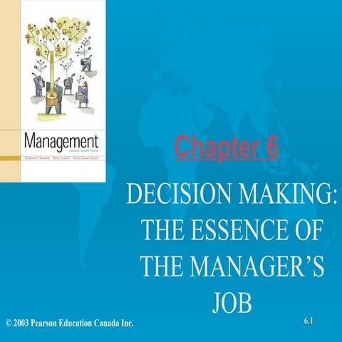 Chapter 6 Decision Making The Essence Of The Manager S Job | PPT