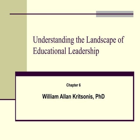 Chapter 6   The Art of Educational Leadership by Dr. Fenwick W. English, Pres...