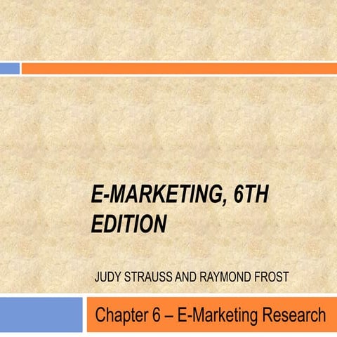 Chapter 6   e-marketing research