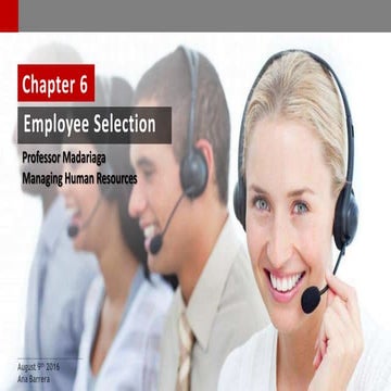 Chapter 6  Employee Selection