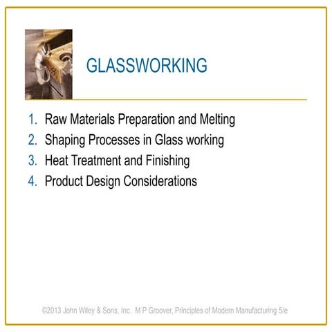 Chapter 6 - Glassworking.pptx Preparations | PPTX