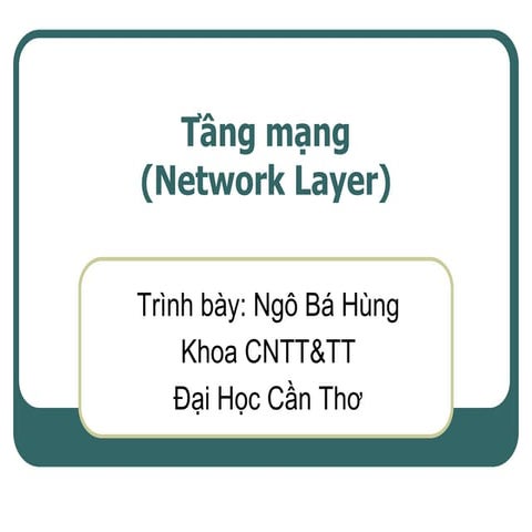 Chapter6 network layer