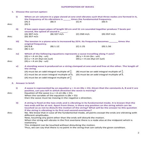 PHYSICS MAHARASHTRA STATE BOARD CHAPTER 6 - SUPERPOSITION OF WAVES EXERCISE S...