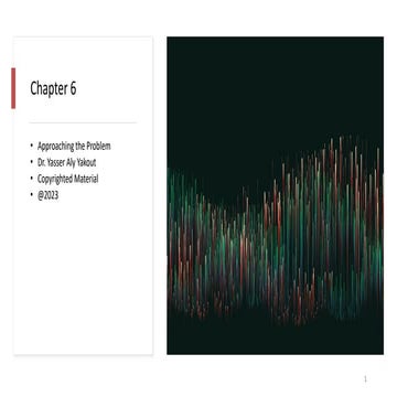 Chapter 6 Approaching the Problem Statement