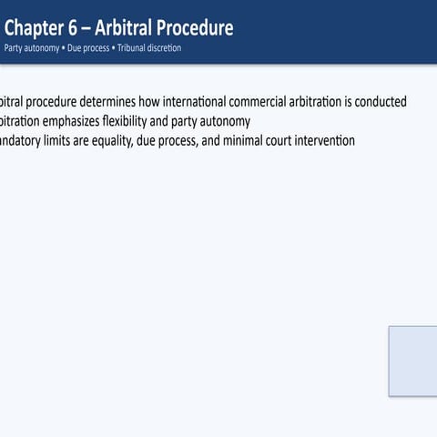 Comprehensive Guide to Arbitral Procedure in International Arbitration ...