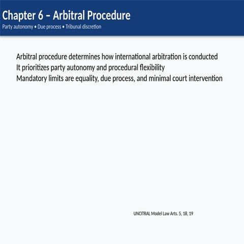 Comprehensive Guide to Arbitral Procedure in International Arbitration ...