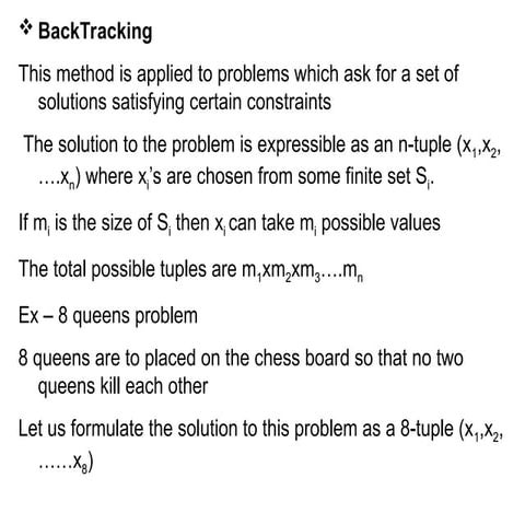 Design and analysis of algorithms_Backtracking.ppt
