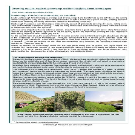Growing Natural Capital to Develop Resilient Dryland Farm Landscapes - New Ze...