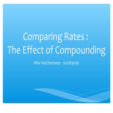 Comparing Rates