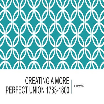 Chapter 6 creating a more perfect union