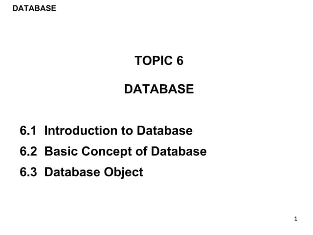 Chapter 6 Database SC025 2017/2018