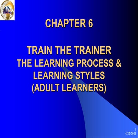 Chapter 6: Learning Process Adult Learners