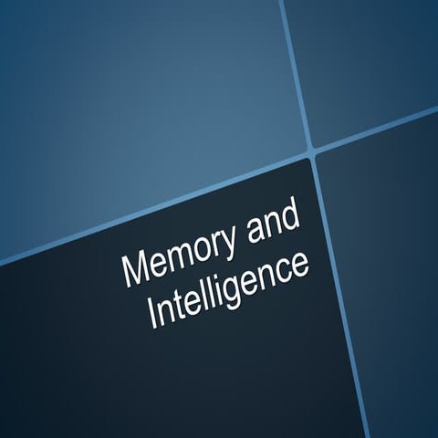 Chapter 6 memory, intelligence and states of mind (1) | PPTX