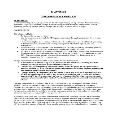 Designing service product